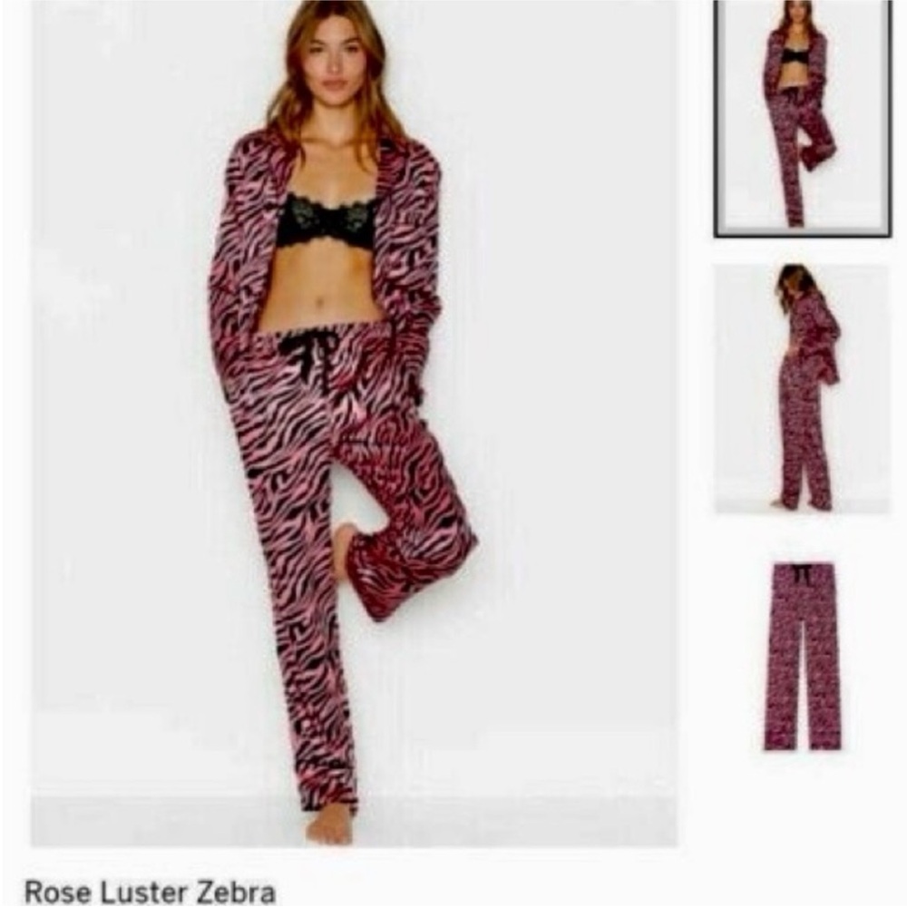 Pink Zebra Victoria’s Secret Print Pajama Set